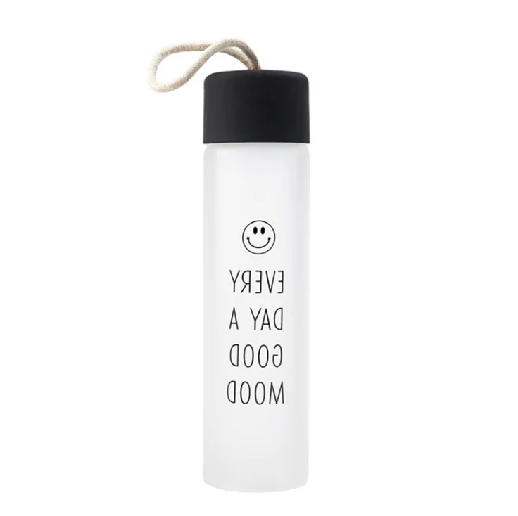Wholesale customized 400ml clear glass water bottle ecologically manufactured drinking water bottle glass