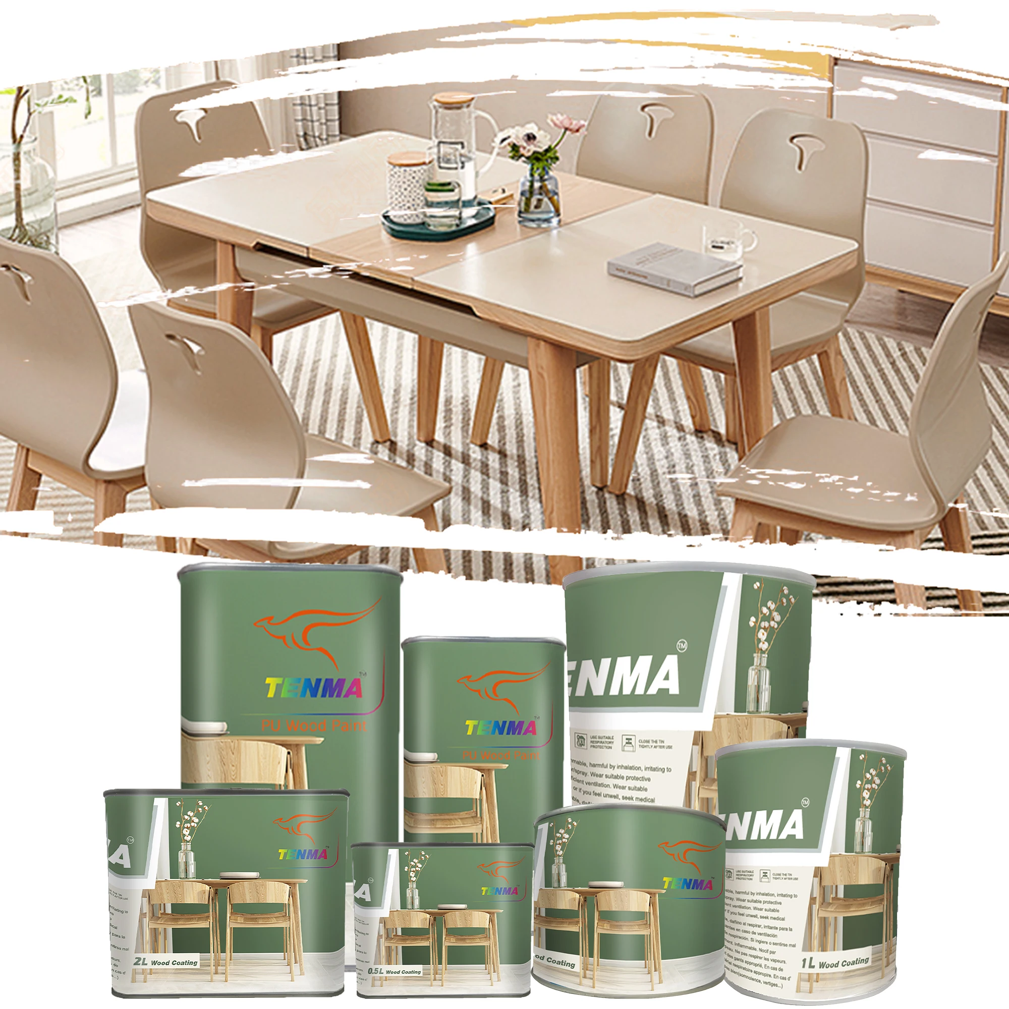 
Wood Paint Furniture PU Liquid Coating Polyurea TENMA 
