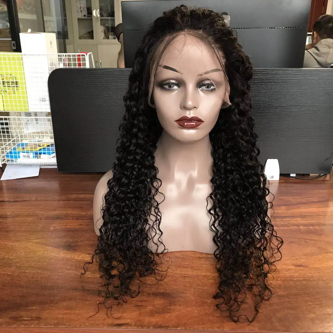 
150% Density human hair weave lace wig, 13x6 lace front human hair premium wig long, jerry curl wig human hair 