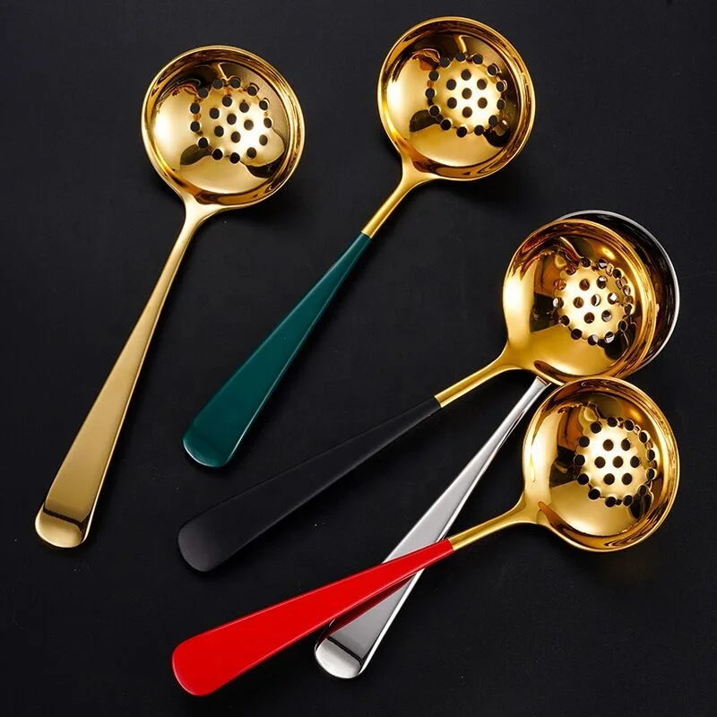 
Stainless Steel Serving Spoons Set Include Serving Spoon And Slotted Spoon for Buffet 