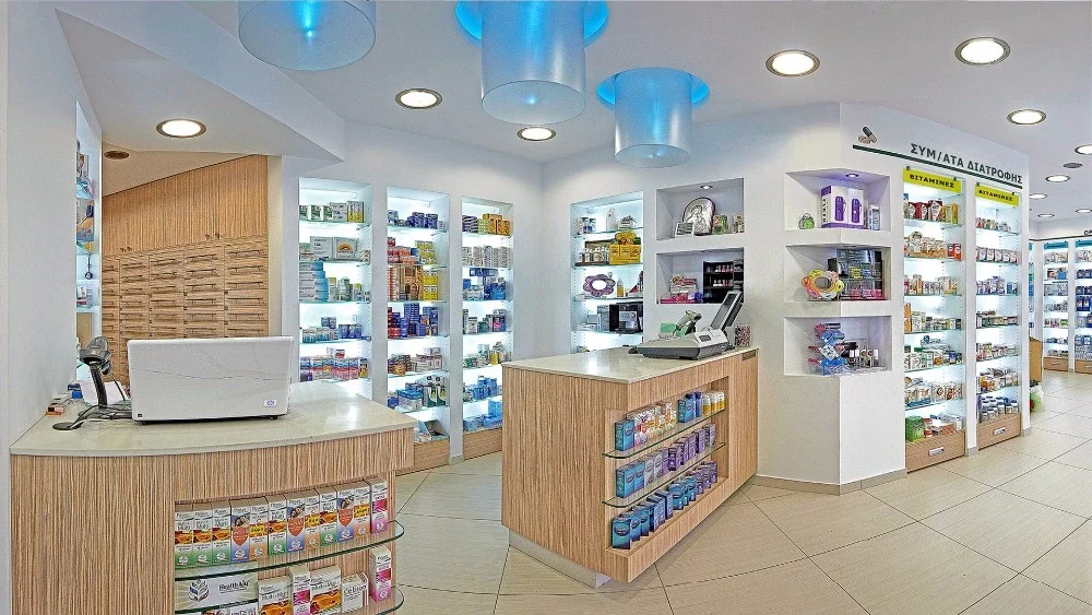 Retail Pharmacy Shop Interior Design Practical Wood Drugstore Pharmacy Shop Fittings Furniture For Sale