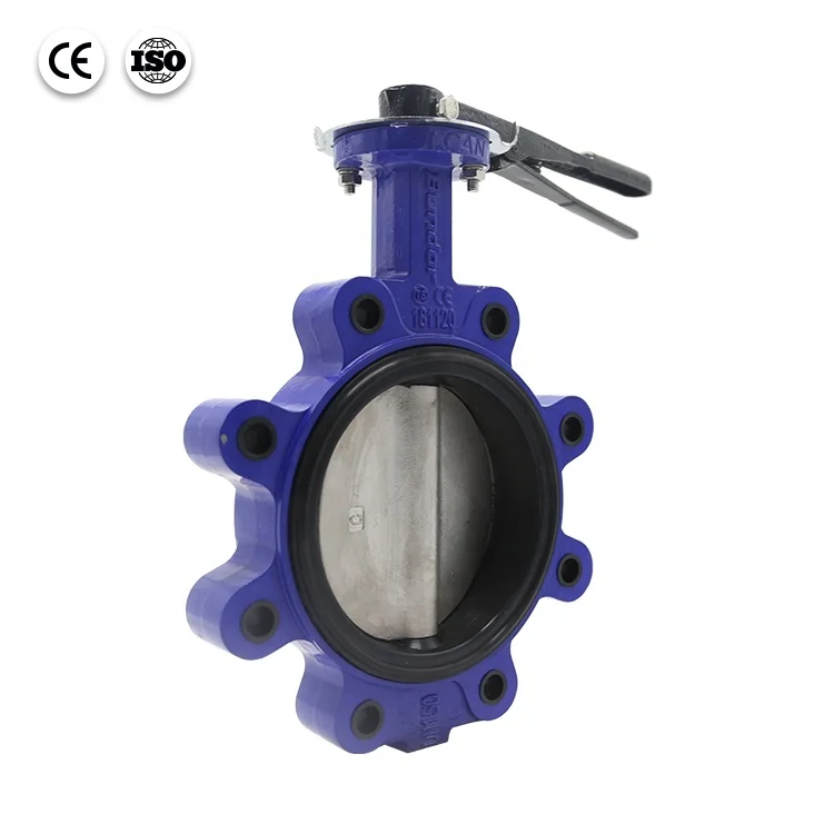 Bundor 4 inch ANSI ductile iron disc PN16 lever lug type butterfly valve