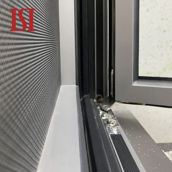 Narrow CONDI 03 Thermal Break Window New Design EPDM Soundproof Aluminum Casement Window with Flyscreen Mesh for Bedroom