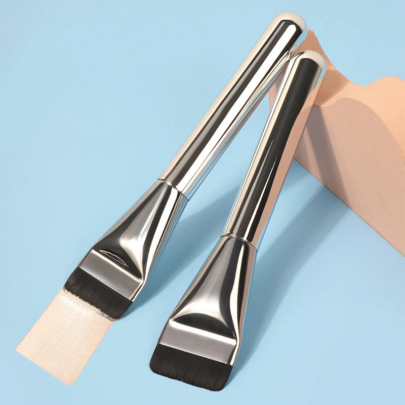 Liquid Foundation Brush New Wide Flat Ultra Thin Facial Mask Brush Copper Tube High Quality Flat Top Foundation Kabuki Brush