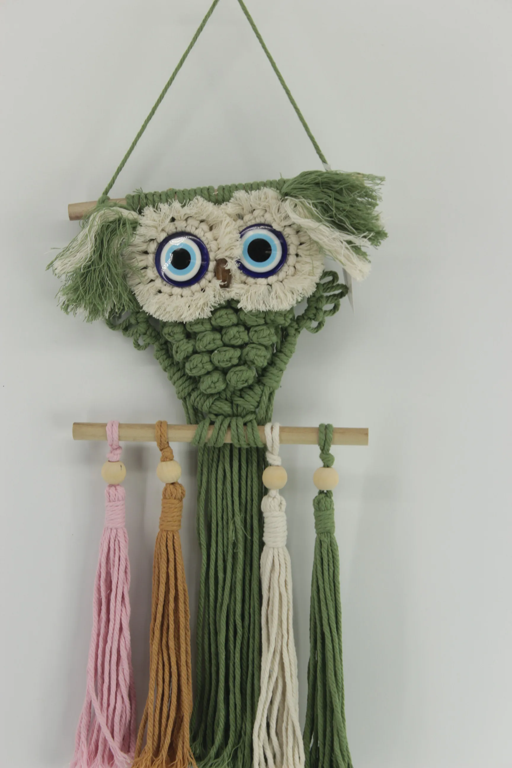 Colourful Beautiful Owl Tapestry Craft Bedroom Wall Decor Macrame Hand Woven Gift