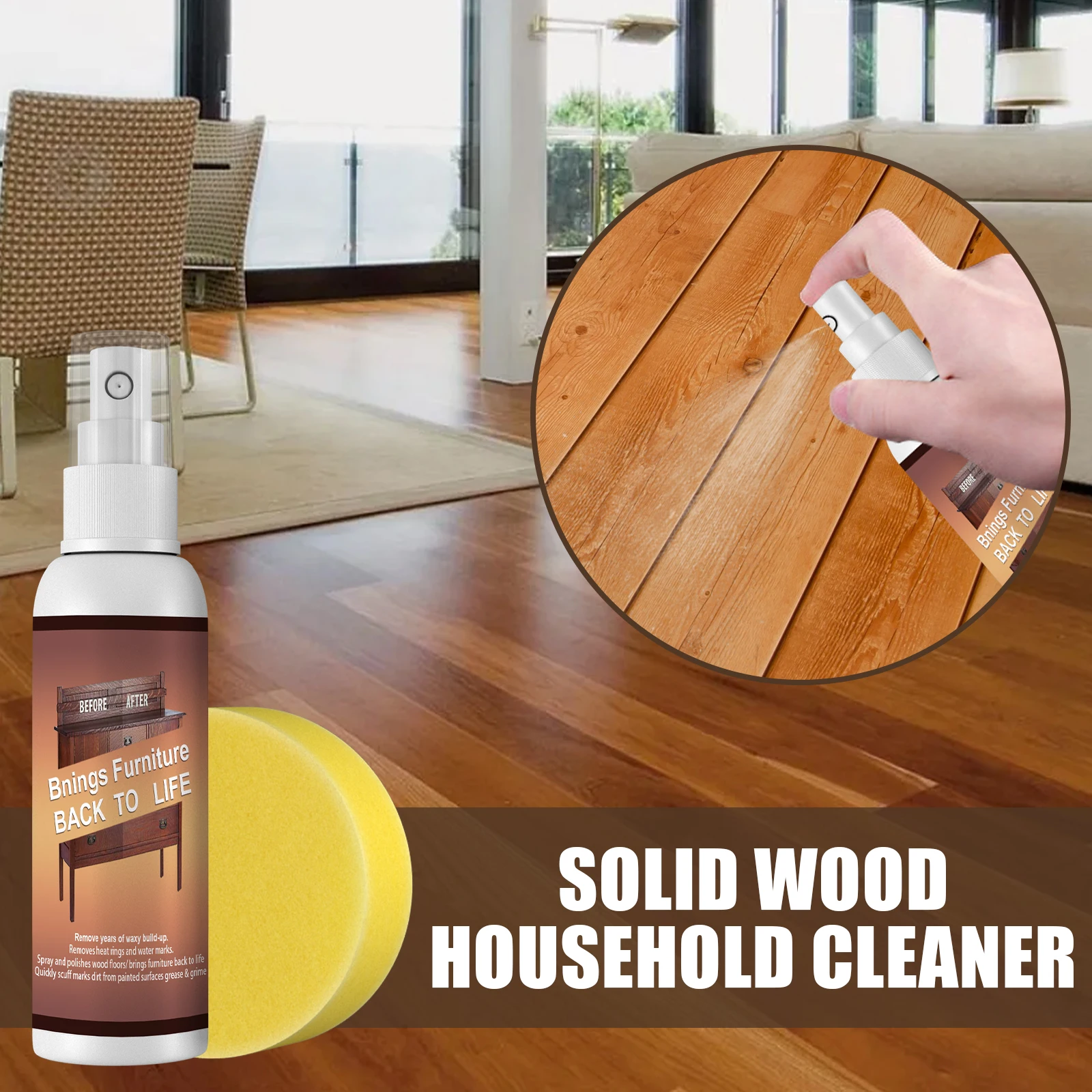 Jue-fish Wood Cleaning Chemical Restore Cleaning Products Wood Waterproof Wood And Wall Repairs Spray