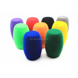 Arabian TV mic flag with custom logo printed microphone foam windscreen for outdoor TV interview