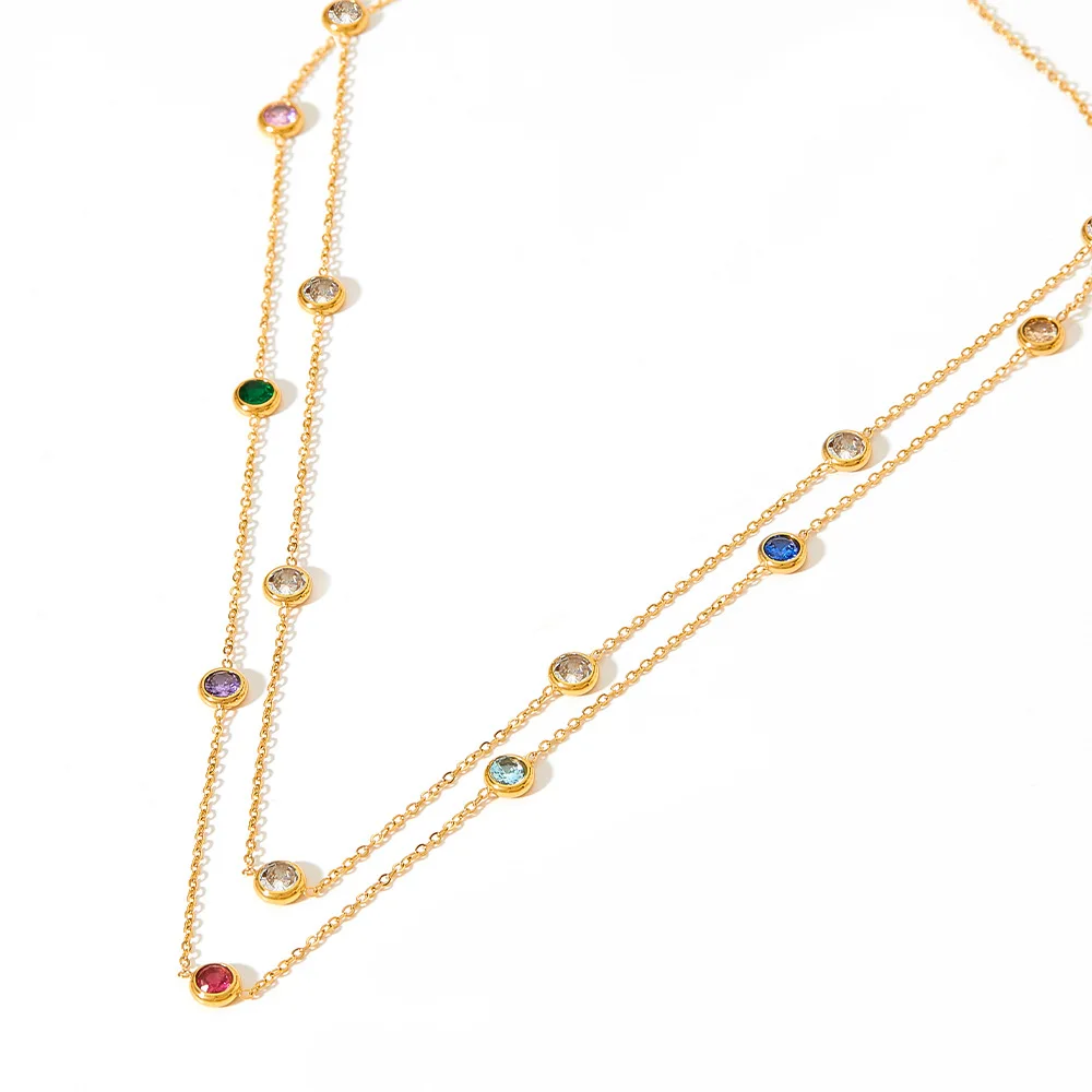 Оптовая продажа Новое поступление ожерелье из нержавеющей стали модные ювелирные изделия циркон Кулон Ожерелье