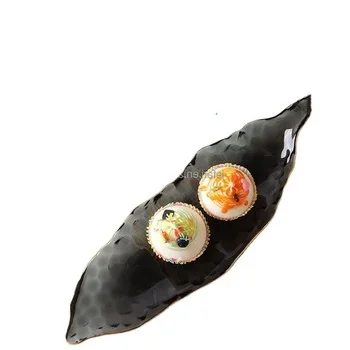 2021 New Trending Crystal bohemia Rose Flower Fruit Tray Chocolate Bowl For party decoration