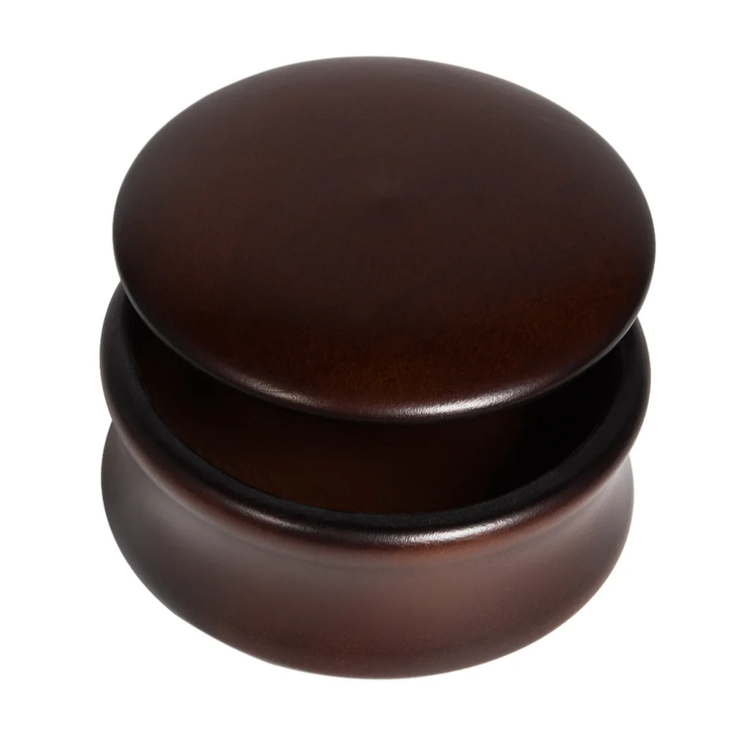 Household shaving foam bowl beard brush brown solid wood soap bowl men care manual razor foaming shaving bowl