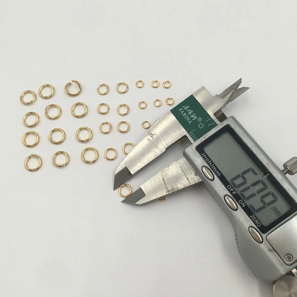 20 Pcs/lot Brass With Real Gold Plating Jewelry Findings Jump Open Ring 4 Mm/6 Mm/8 Mm WHOLESALE BULK DIY Accessories