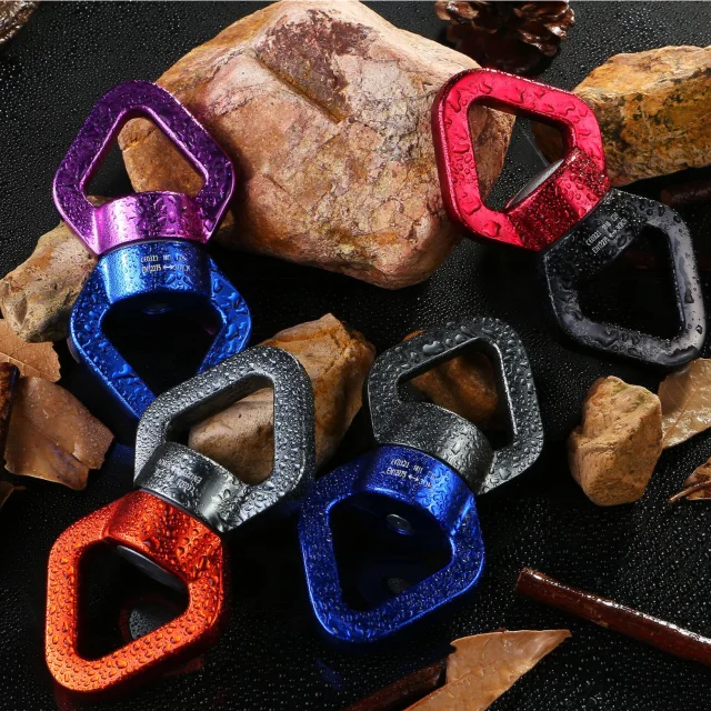 Sell 30KN suviel hook rotary connection triangle aluminum swing anchor at low price 7075 aluminum alloy hooks for hanging