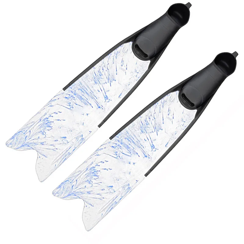 Professional Custom Colors Logo PP Blade Freediving Fins TPR Foot Pocket PP Long Blade Swimming Flippers Diving Fins