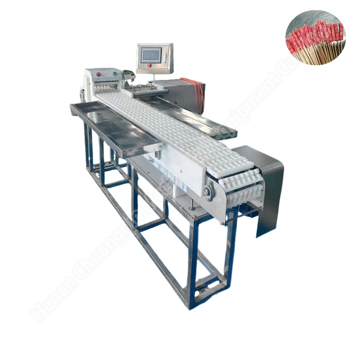 Toothpick Making Machine Bbq Meat Souvlaki Satay Skewer Machine Manual Satay Meat Kebab Skewer Grill Machine