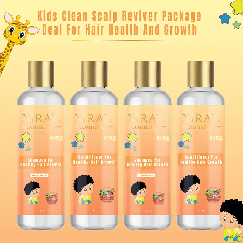 Natural Scalp care Wavy, Curly, Straight & Africa Hair Castor Oil, Rosemary Oil Hair Growth Kids Hair Care Set