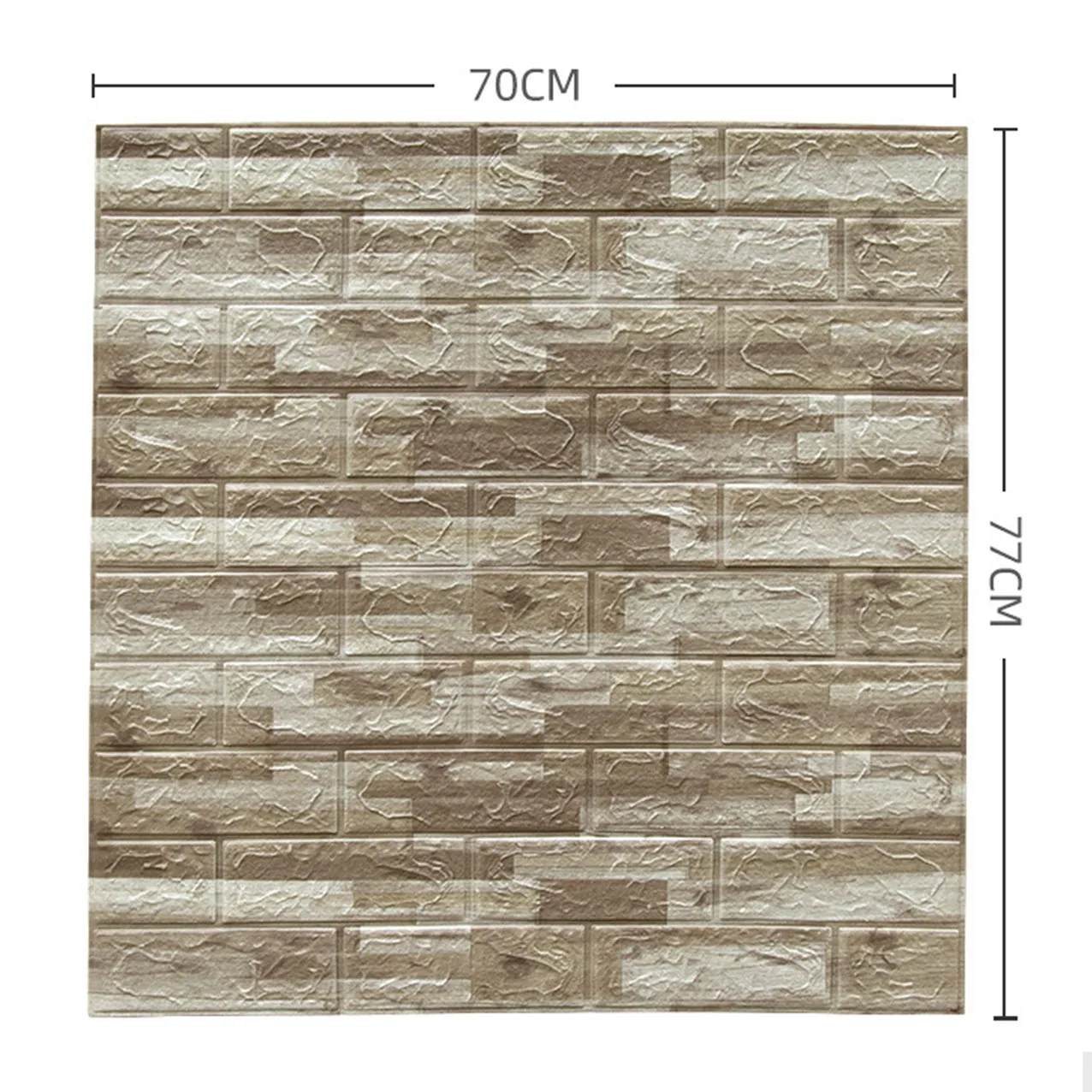 Self adhesive 3d stone/brick PVC XPE wallpaper 70x77cm wall stickers 3d for kids room animals