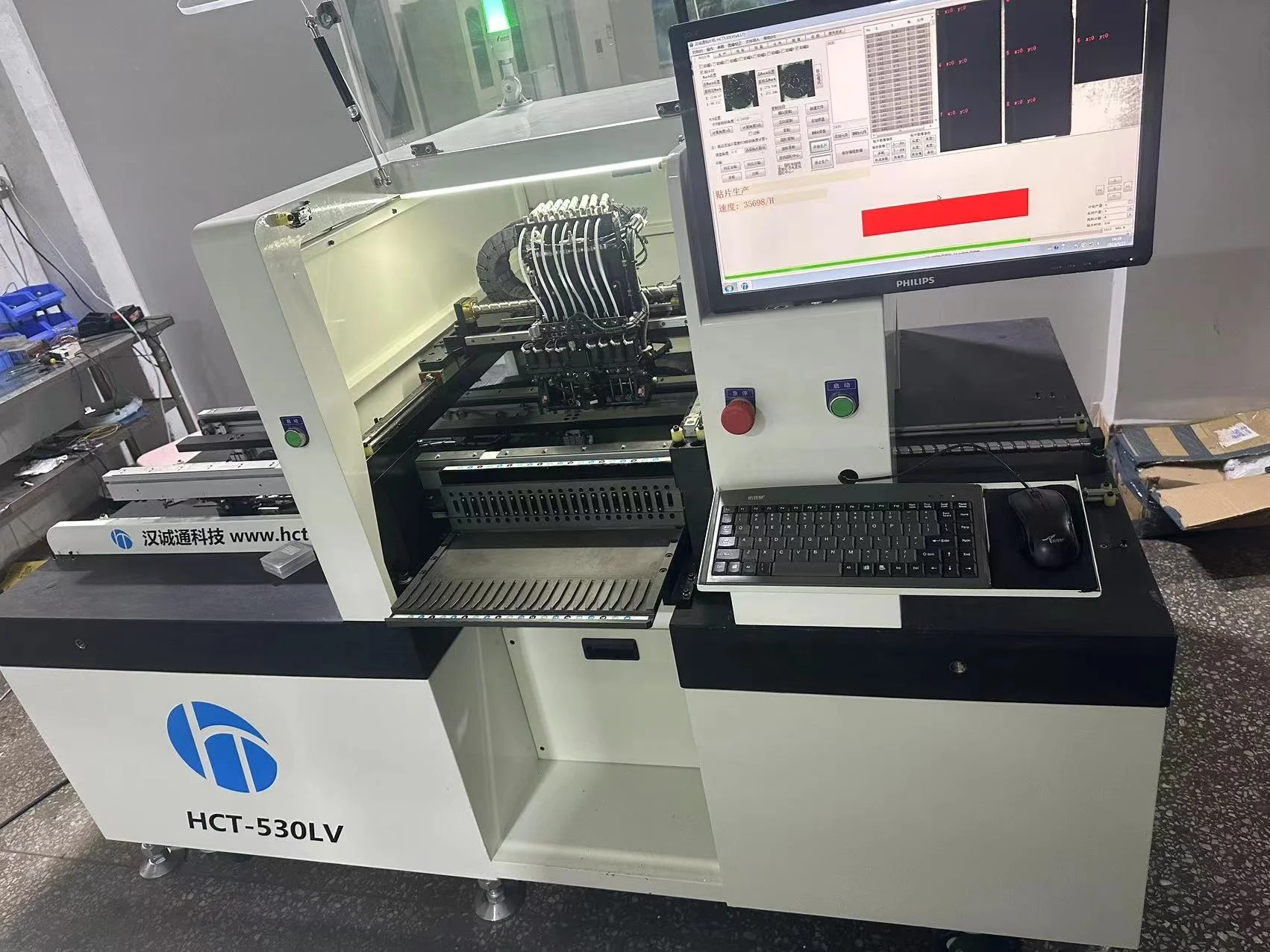 Smt Mounter Smd LED Electronics Production Machinery HCT-530LV LED Second hand Used pick and place machine smt