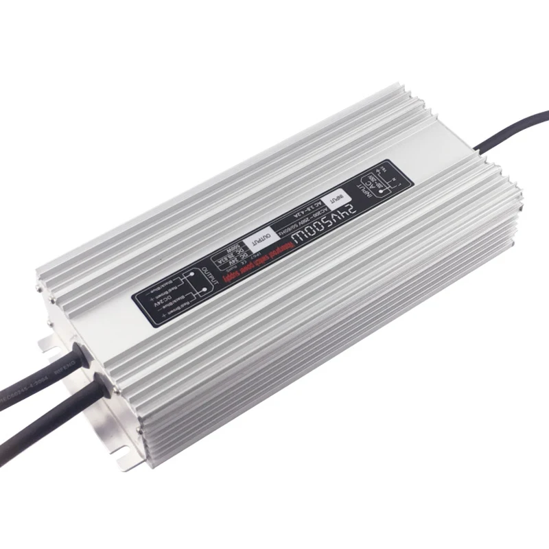OEM 110v 230v ac to dc 24v 500w IP67 ip68 waterproof electronic led driver 12v 24v 500w outdoor waterproof led power supply 500w