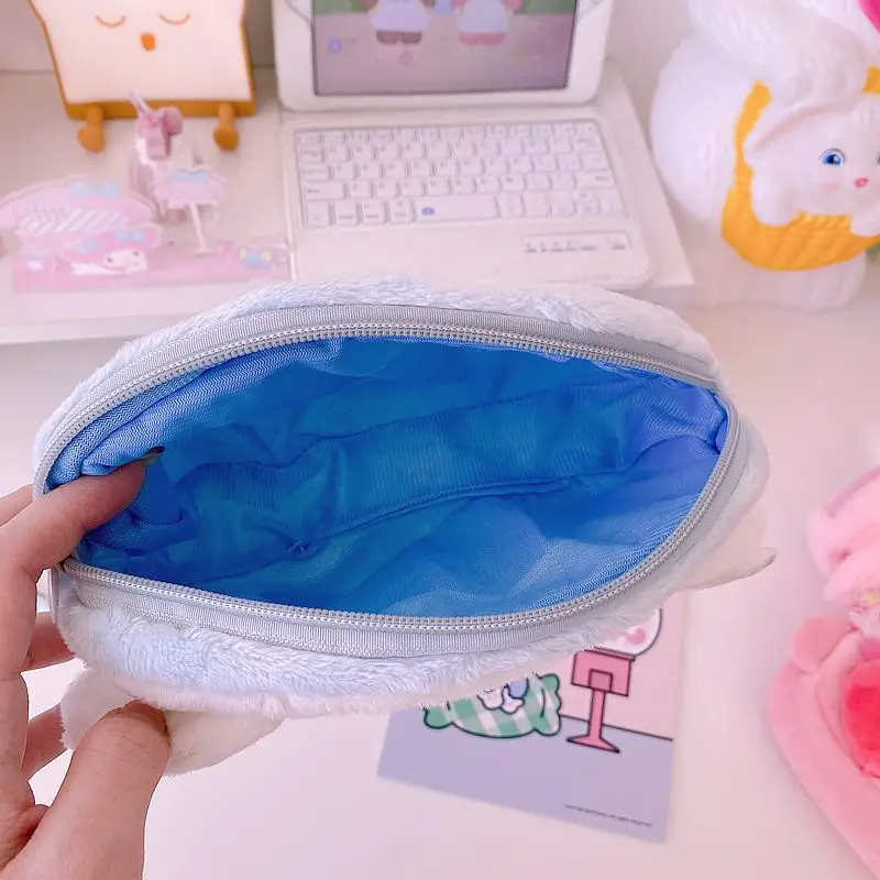 Large Capacity Cinnamoroll My Melody Kuromi Plush PP Filled Cartoon Pencil Case Anime Cosmetic Storage Bag Students Star Type