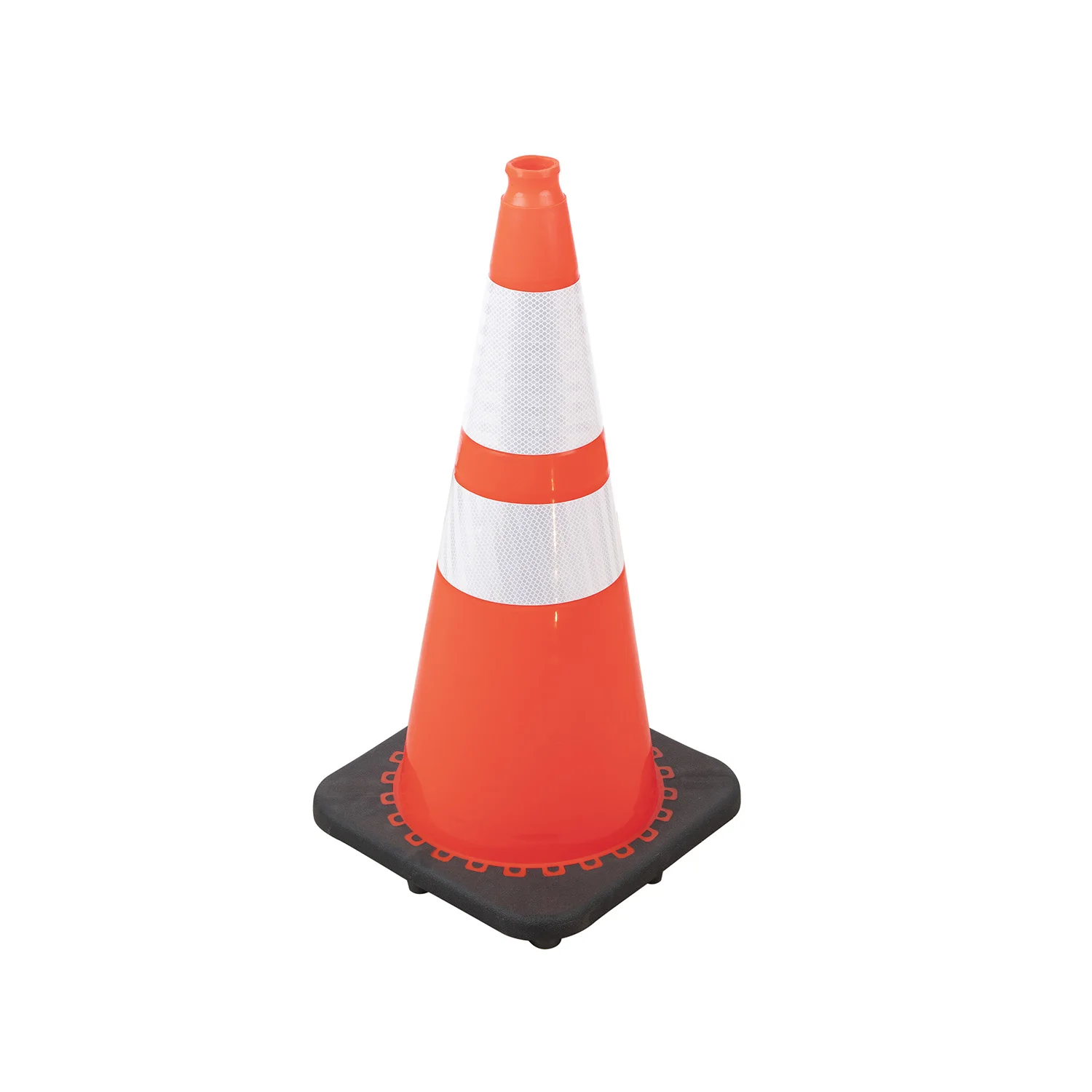 High-Visibility Orange Traffic Cones with 3M Reflective Collars - 28-inch