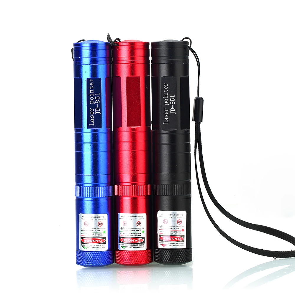
jd 850 851 continuous light 20mw 40mw 100mw green red laser pointer with rechargeable 16340 battery 10km 