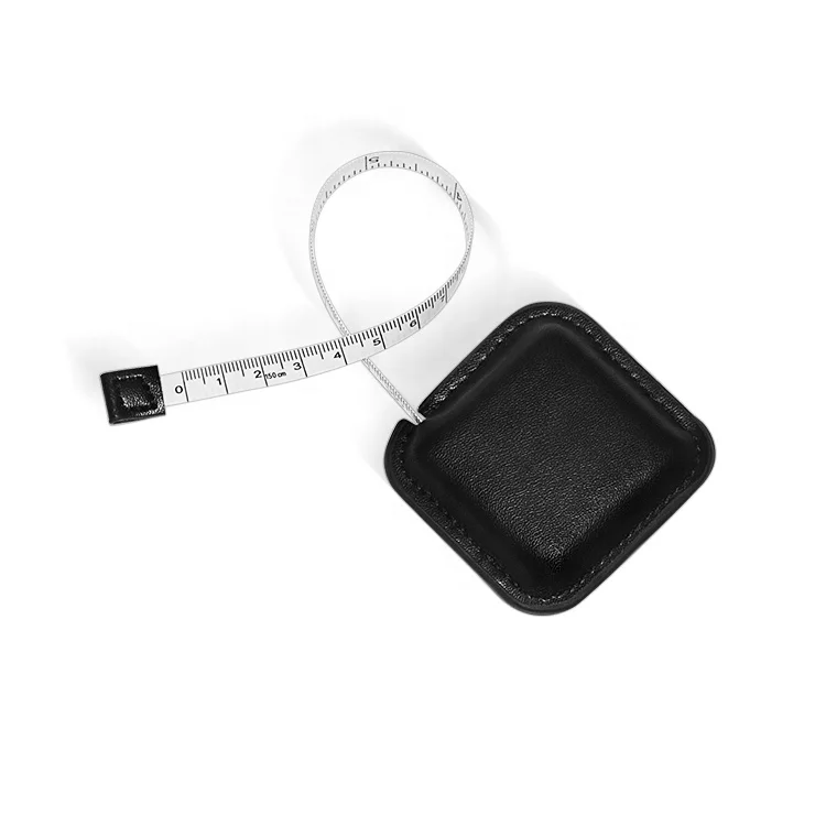 Wintape Square Leather Retractable Tape Measure for Body Measuring 60Inch Retractable Soft Measuring Tape for Body