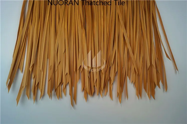 Long Life Span  competitive prices Environmentally friendly   plastic palm leave/polyethylene fake thatch roofing sheet