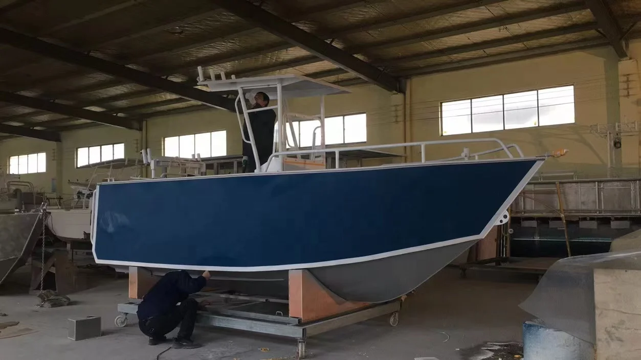 6.2m 20ft All Welded Aluminum Fishing Boat With Center Console Marine Boat Engine For Sale