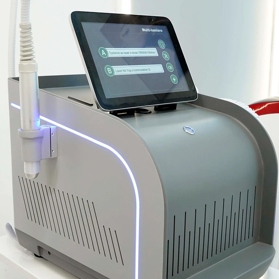 2 In 1 2024 808 diode laser hair removal machine nd yag q-switch laser ice diode laser hair removal machine