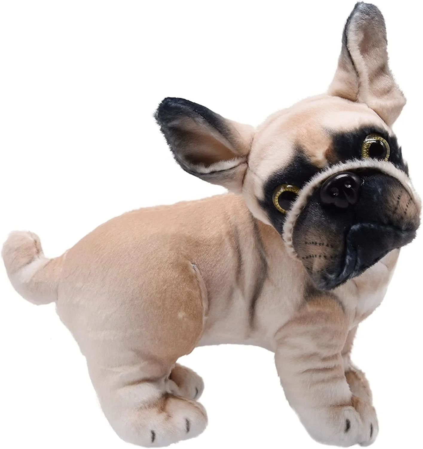 Lifelike French Bulldog Stuffed Animal Animated Plush Puppy Toy Doll Super Realistic Dogs Act Like Real Excellent Gifts for Kids