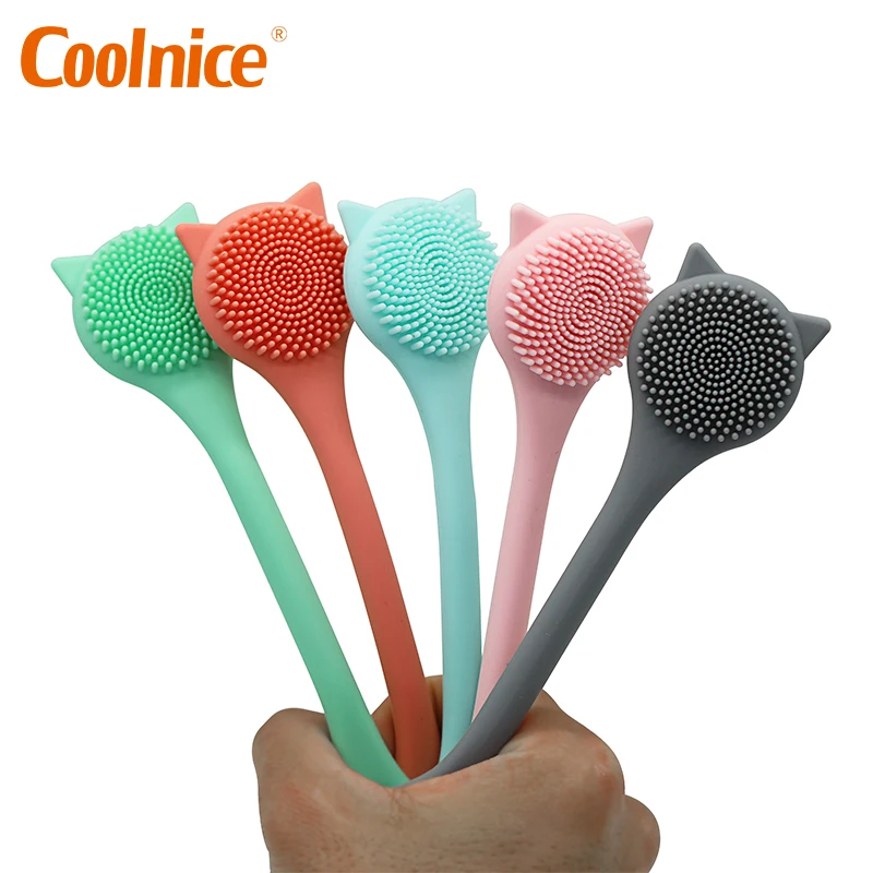 Silicone Mini Cosmetic Spatula With Nose Pore Brush Cleaner Remover