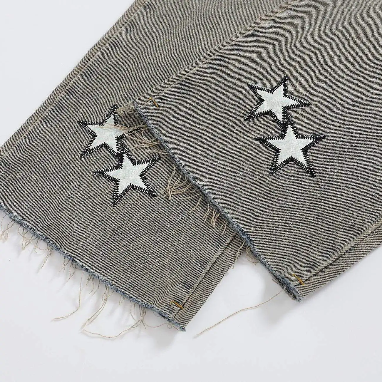 DiZNEW Custom Pattern Men  Denim Jeans Trendy Brand Trousers High Waist Skinny Patchwork Men Denim Pants For Streetwear