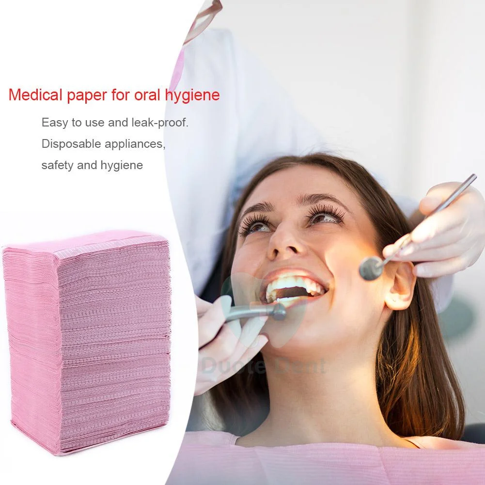 Disposable Water-resistant Scarf Neckerchief Oral Hygiene Dental Bibs with Tie