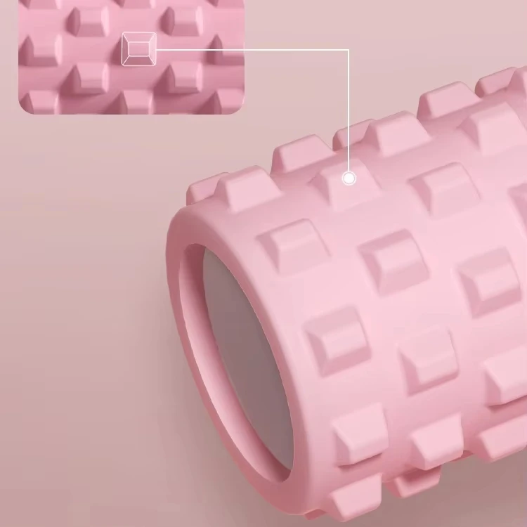 custom logo yoga roller massager Pink Foam Rollers yoga roller massager for Stretching Exercise