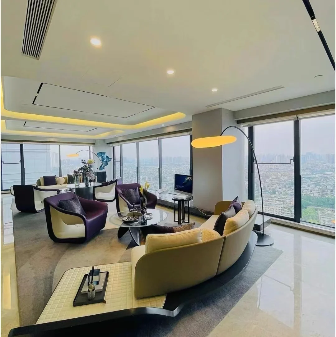 DONSUN Nordic Style Creative Design Hotel Villa Living Room Furniture Unique Shape Fiberglass Frame Leather Sofa chair