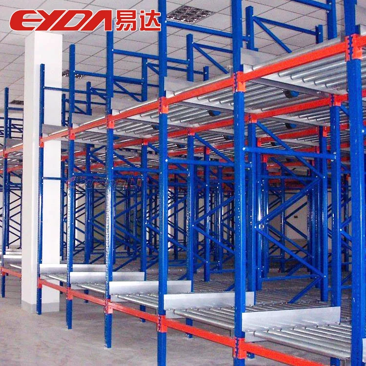 Gravity Racking System Warehouse Shelves Steel Heavy Duty Racking System