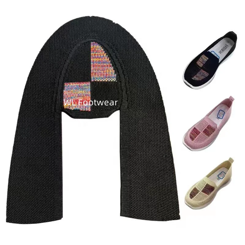 Shoe uppers Customized PVC PU injection walking style knitting shoe cloak materials for footwear
