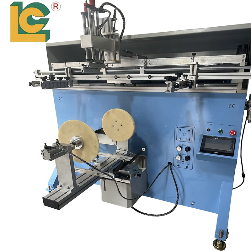 High Quality Round Surface Silk Screen Printing Machine for Big Size Bucket Screen Printer with color sensor