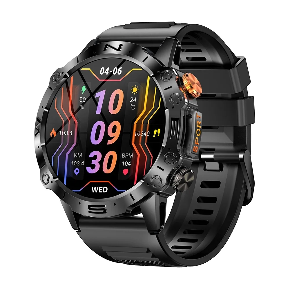K59 Smart Watch 1.43 inch AMOLED Round Screen BT Call 380mAh Big Battery FitCloudPro for Men 2024 Sports Reloj Smartwatch