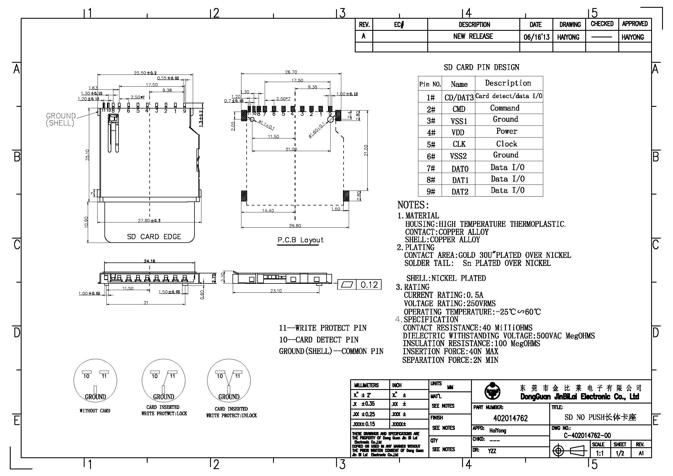 Factory price sd Card reader Socket push pull type memory card connector tf card holder WURTH 693061010911