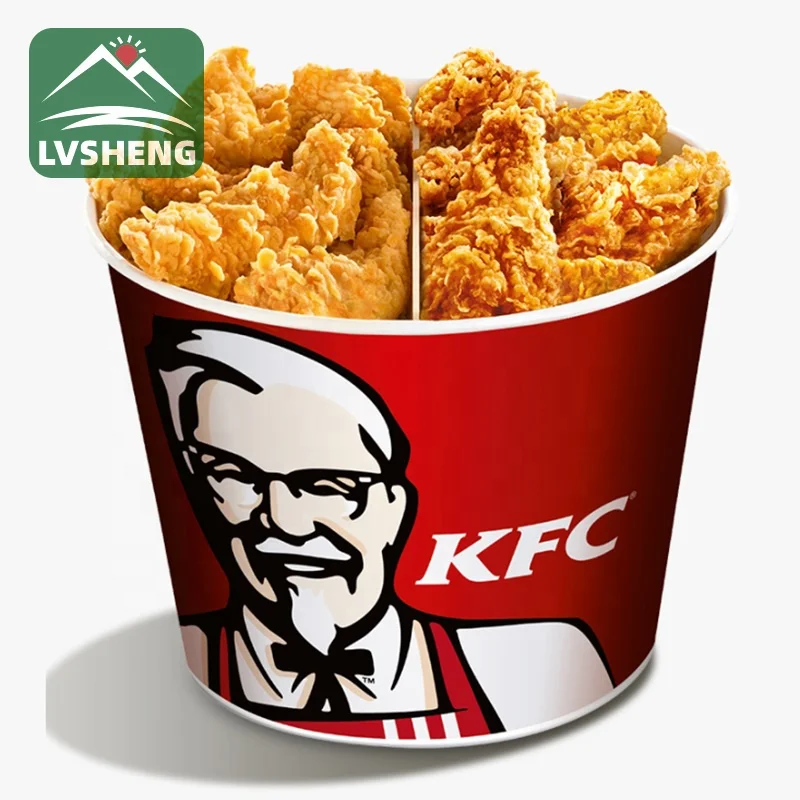 Hot Selling 65 oz 85 oz 15 0oz Take Away Custom Print KFC Fried Chicken Paper Bucket