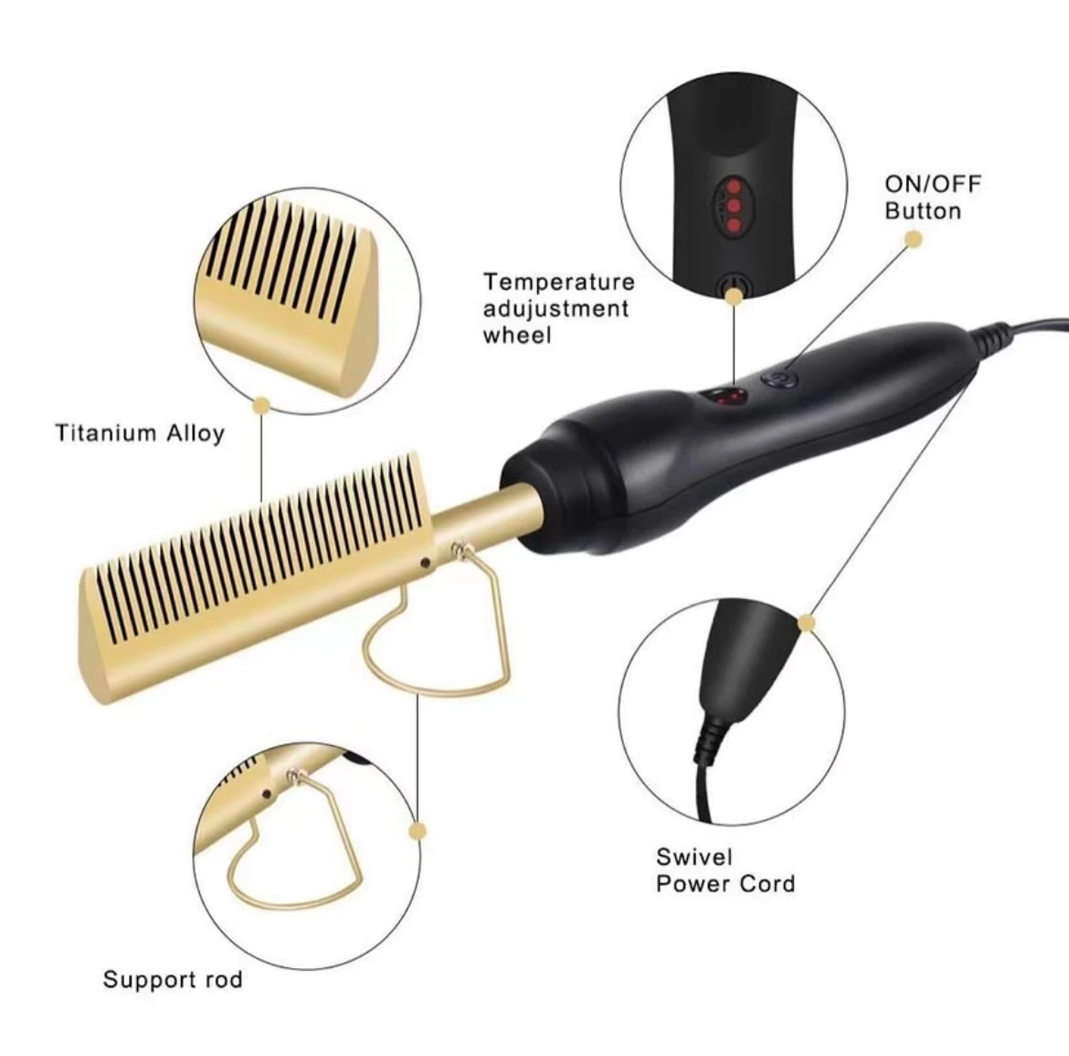 free logo private label bling diamond hot comb 500 degrees 450 degrees vendor