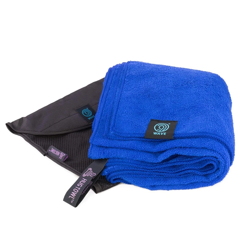 Microfiber terry towel with mesh bag