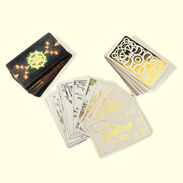 Wholesale Custom Cheap Gold Foil Printing Tarot Sets Paper Material with Hot Stamping Tarot Oracle Card dropshipping
