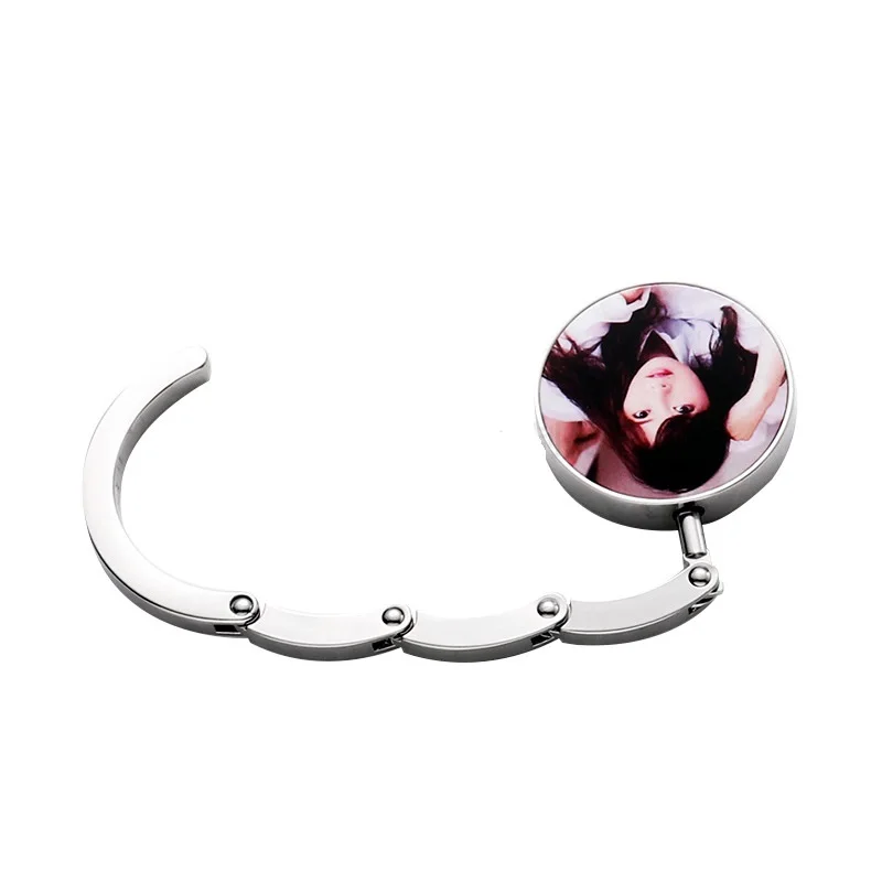 Diy Photo Print Bag Hooks Dye Heat Transfer Print Sublimation Blank Metal Hook Bag Hanger for Table