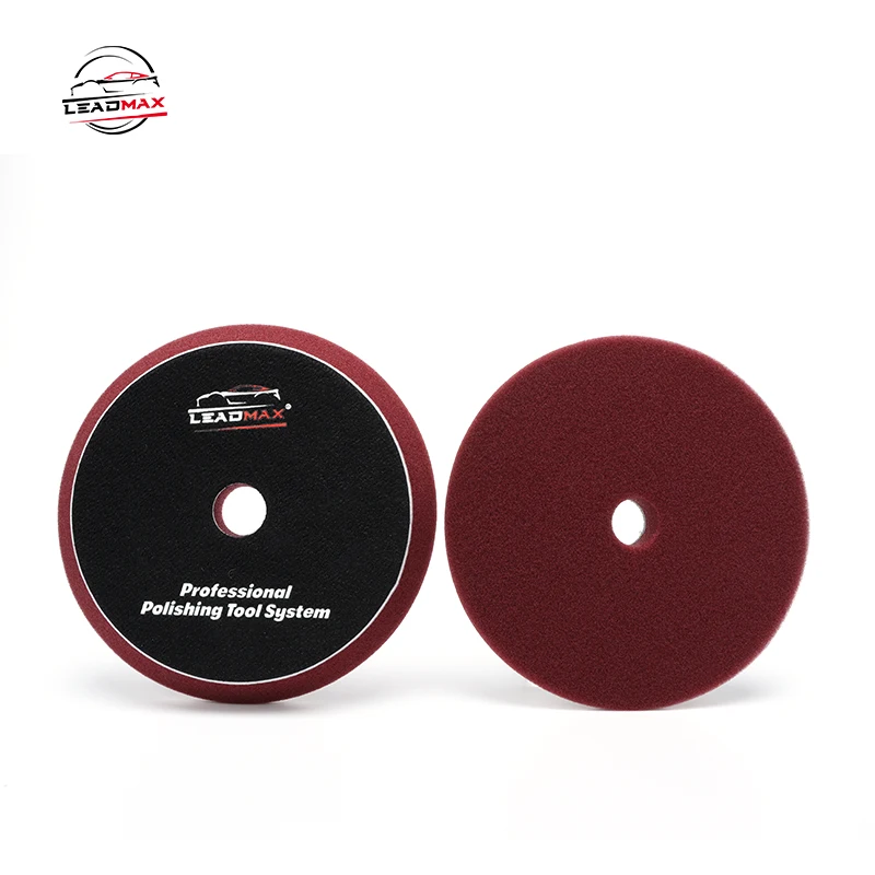 High Efficiency 5 Inch round Foam Buffing and Polishing Pads for Car Detailing Grinding and Cleaning-100 Pack Car Care Tools
