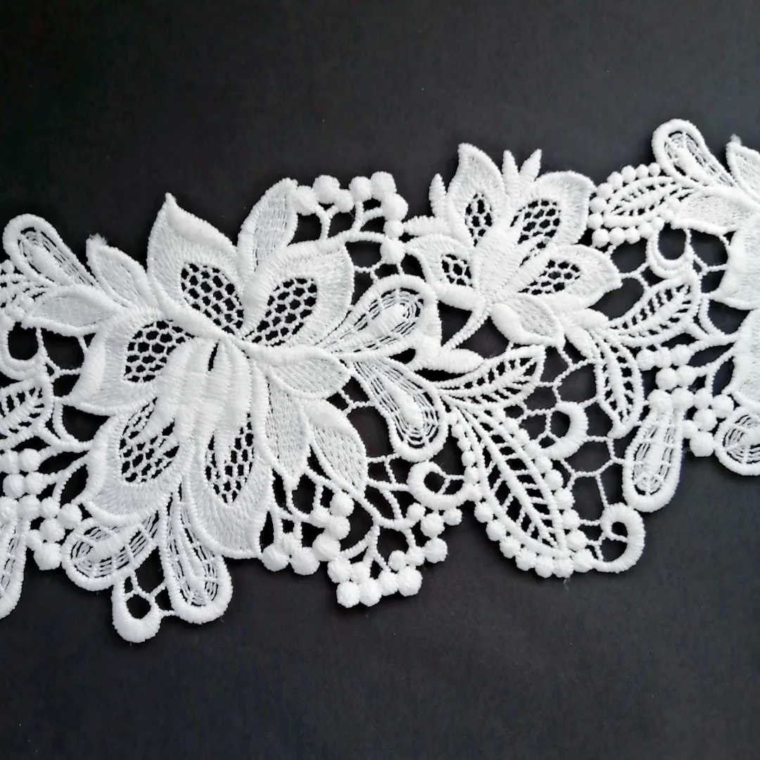 High quality fine milk silk water soluble embroidery lace 9CM  DIY clothing accessories polyester/cotton lace