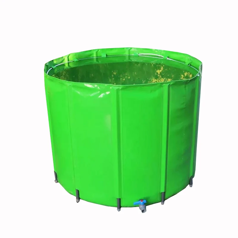 Factory Custom 750 Lilter 198Gallon Green Collapsible tank Rain Barrel with Volume Mark water foldable collector Storage Saver