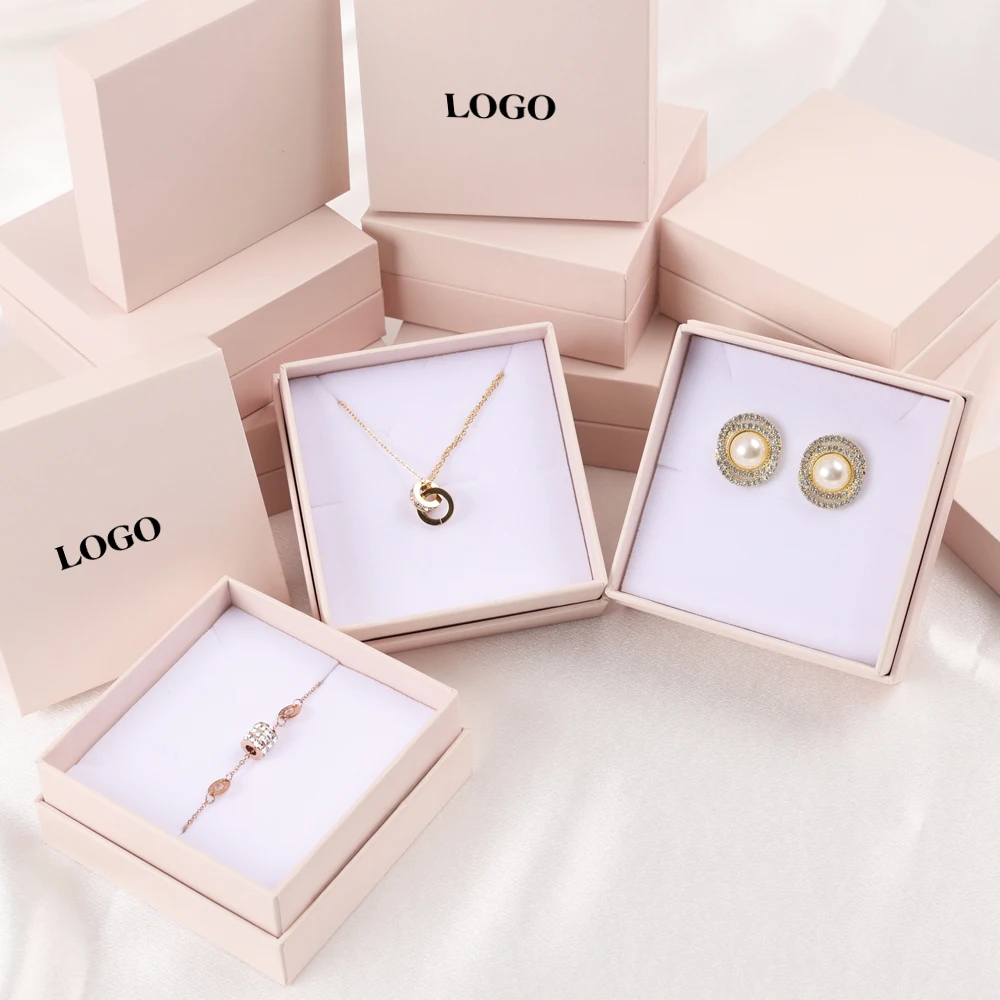 High end jewelry box  jewel rigid paper jewelry packaging for small business