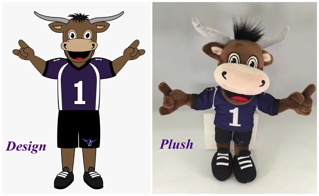 Plush toy custom animal bulldong doll Stuffed animals star toy cotton doll custom mascot